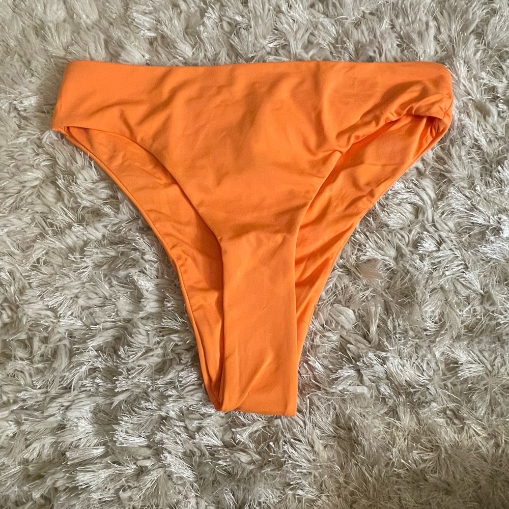 Urban Outfitters High Waisted Bikini Bottoms - Size Medium - Bright Orange - NEW